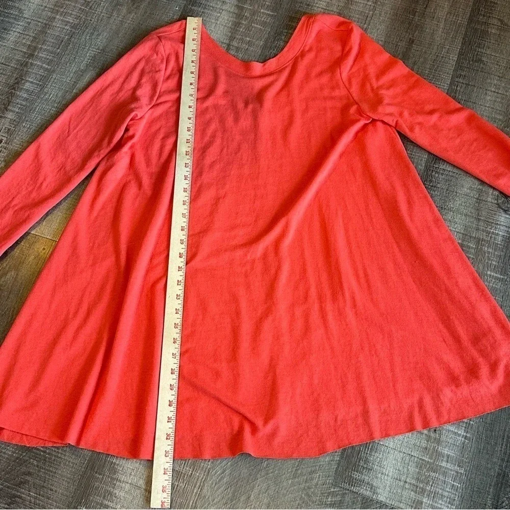 Free People Beach Top Size M/L Poppy Beatnik Coral Scoop‎ Back Tunic Swing Dress